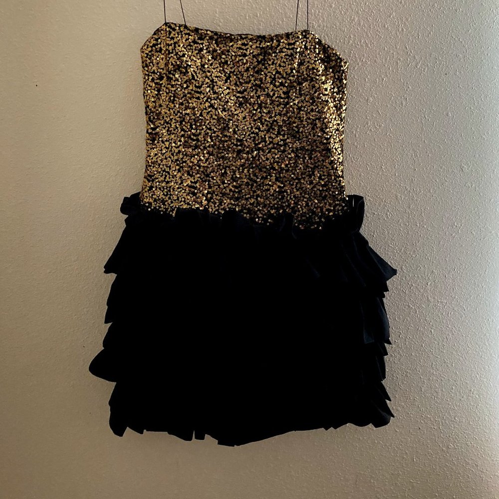 Robert Rodriguez Strapless Sequin Cocktail Dress